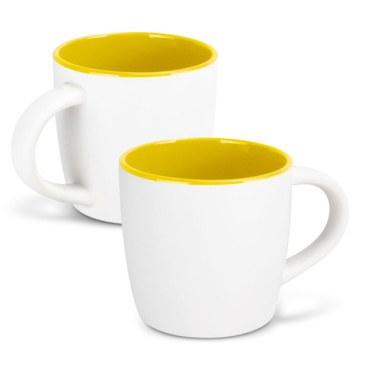 White Yellow Fitzroy Coffee Mugs